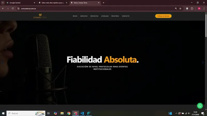 Sitio web Sonus Terra